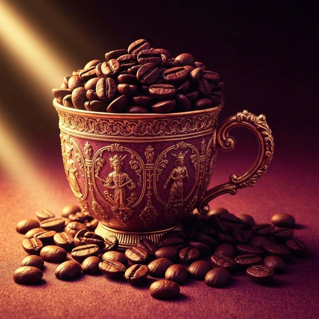 Sanatsal kahve kompozisyonu